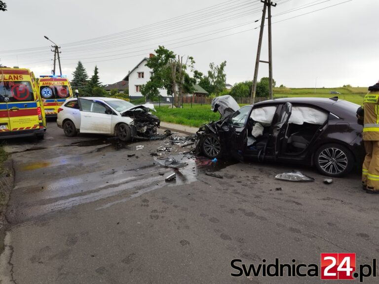 Czołówka w Witoszowie Dolnym. Kierowca kompletnie pijany [FOTO]