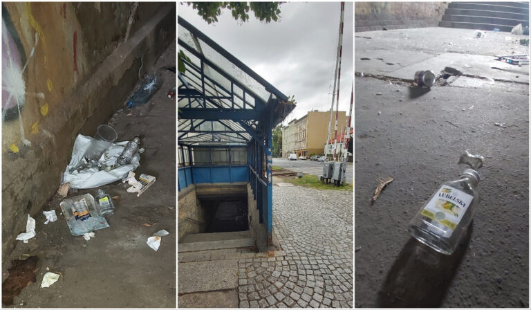 Nielegalna toaleta i śmietnisko w zdewastowanym przejściu podziemnym. „Starajcie się przez kilkanaście sekund nie oddychać”