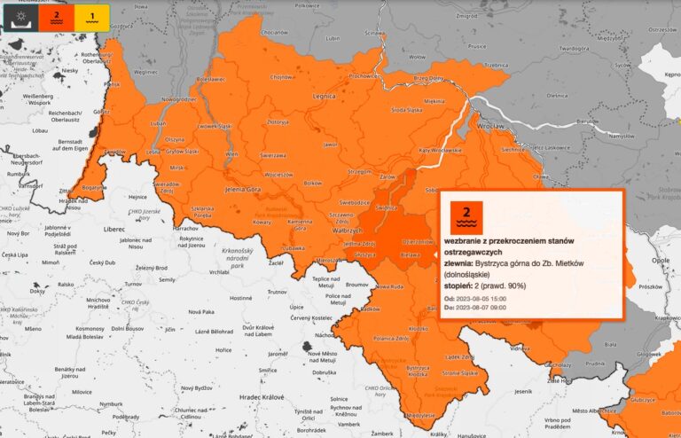 Możliwe wezbrania na rzekach. IMGW wydało ostrzeżenie, RCB rozsyła alert