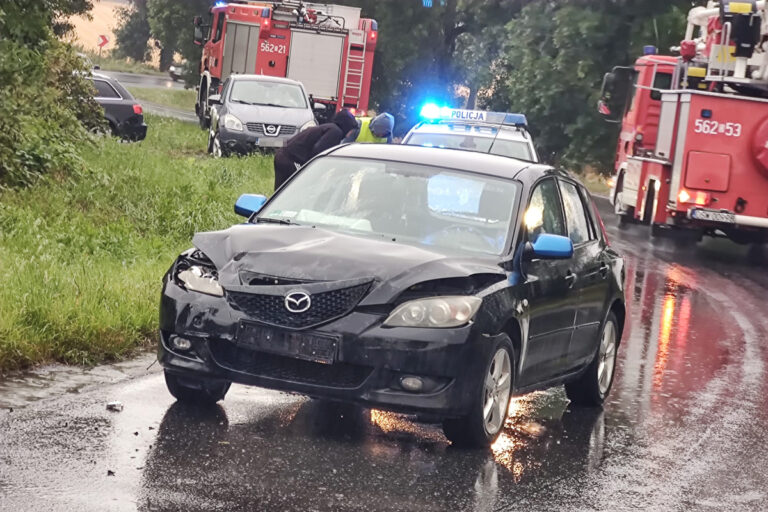 Zderzenie na krajowej „piątce”. Sprawca nietrzeźwy [FOTO]