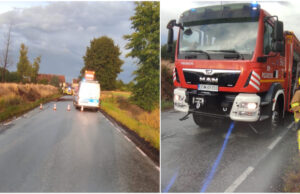 Dachowanie w Siedlimowicach. Dwie osoby trafiły do szpitala