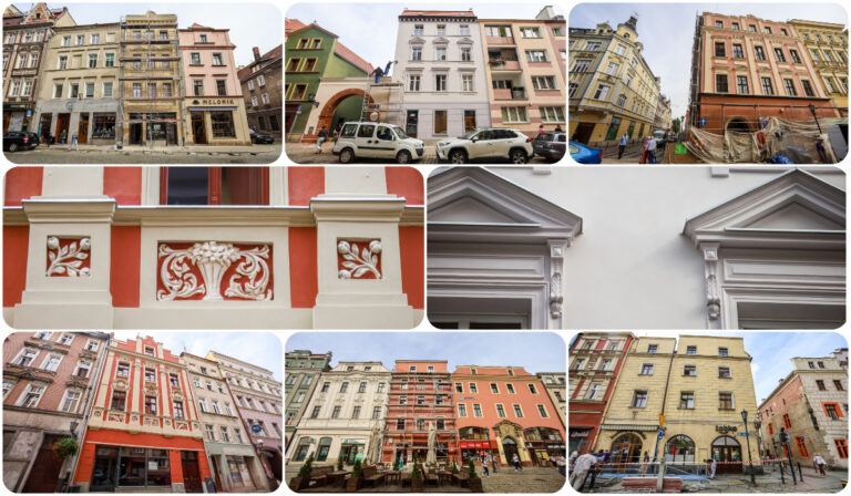 Odświeżone elewacje wyłaniają się spod rusztowań. Ruszają też remonty kolejnych kamienic w centrum Świdnicy [FOTO]