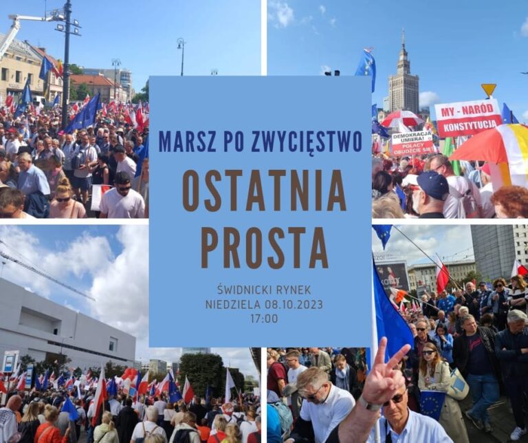 „Marsz ostatniej prostej” na świdnickim Rynku w niedzielę