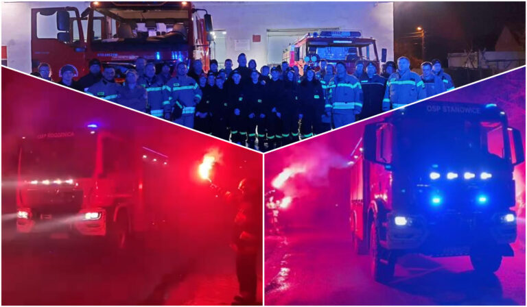 Huczne powitanie nowych wozów strażackich. Do zakupów szykuje się również komenda powiatowa [FOTO/VIDEO]