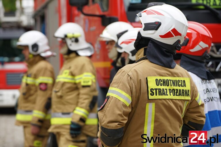 Pożar budynku transformatora