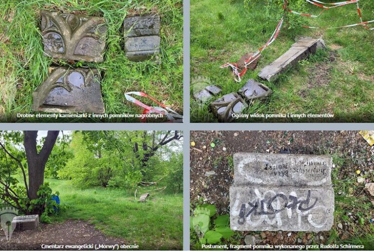 Nagrobki na „Morwach”. Otoczone taśmą czekają na zainteresowanie urzędników