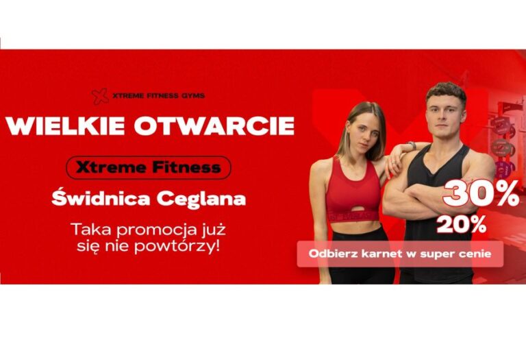 Nowa siłownia Xtreme Fitness w Świdnicy. Bogato wyposażony klub fitness z nowoczesnym sprzętem. Otwarcie już wkrótce!