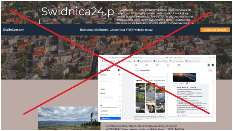 Uwaga! Oszust podszywa się pod stronę Swidnica24.pl!