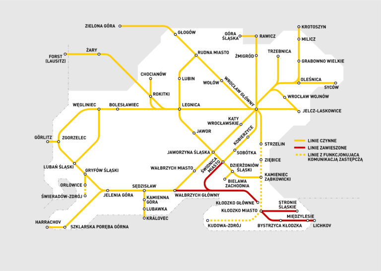 Ruch na trasie ze Świdnicy do Jedliny-Zdroju wciąż wstrzymany, ryzyko zamknięć na linii do Wrocławia