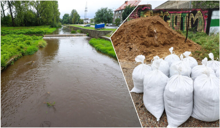 Świdnica przed ulewami rozdaje worki i piasek, służby gminy Świdnica monitorują sytuację na rzekach