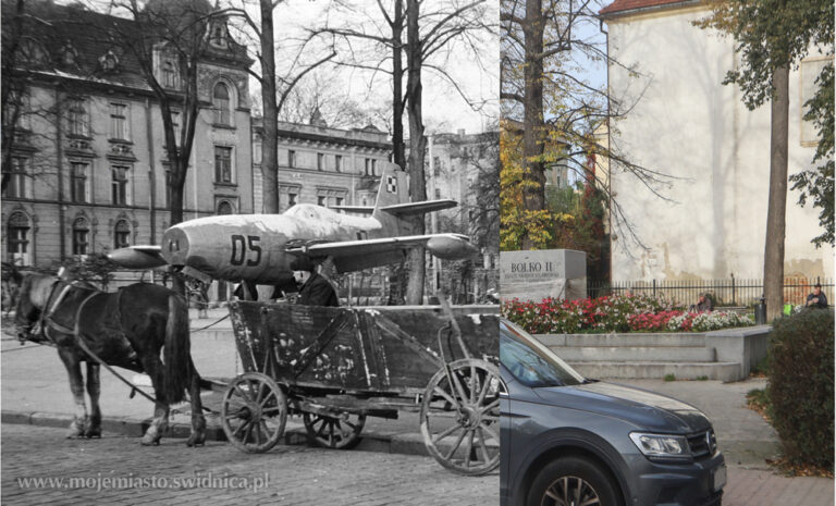 Świdnica wczoraj i dziś. Skwer Lecha Kaczyńskiego