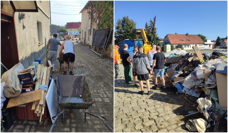 Skazani pracują przy usuwaniu skutków powodzi i porządkowaniu gminy Świdnica [FOTO]