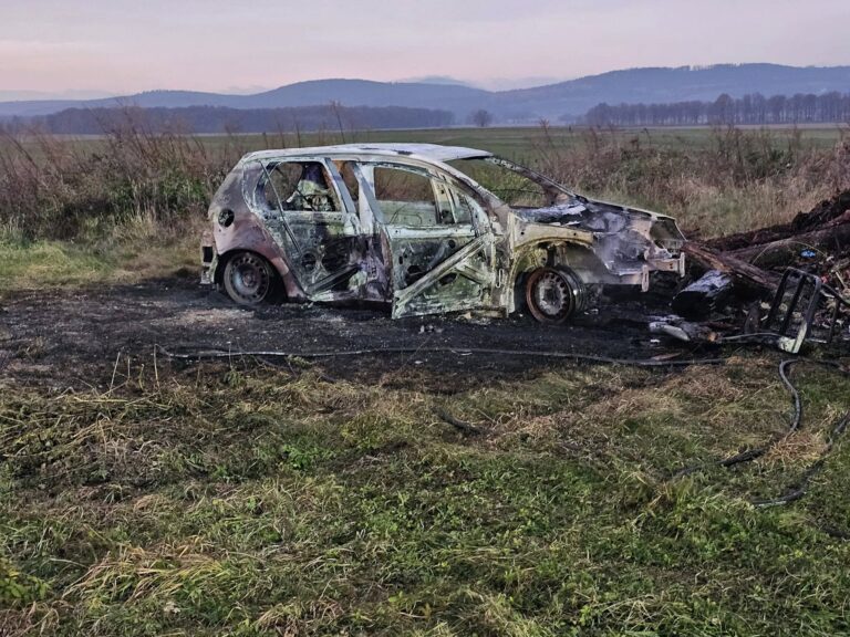 Samochód spłonął doszczętnie [FOTO]