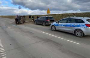 Przewrócił się na łączniku