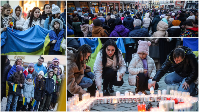 Trzeci rok piekła wojny w Ukrainie. Manifestacja w Świdnicy [FOTO/VIDEO]