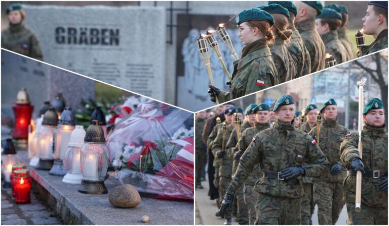 Marsz Pamięci przeszedł ulicami Strzegomia. Upamiętnili ofiary niemieckiego AL Gräben [FOTO/VIDEO]