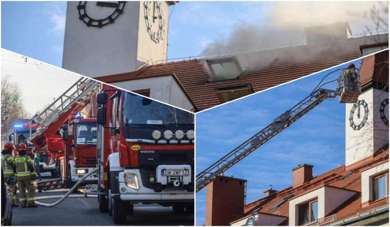 Pożar poddasza na Ułańskiej [FOTO/VIDEO]