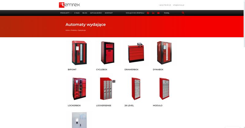 TEMREX - Automaty wydające 