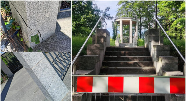Park Centralny zagrodzona altana 2025.05.30-mix