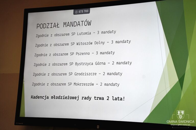 Młodzi mieszkańcy będą wybierać Młodzieżową Radę Gminy Świdnica