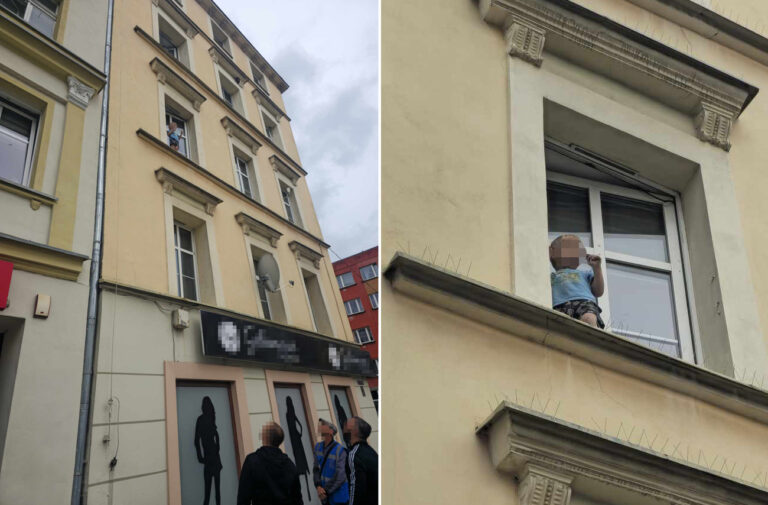 3-latek na parapecie. Pijana matka spała [FOTO]