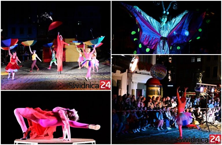 Barwne postacie na szczudłach, cyrkowa fantazja i zabawa z publicznością. Trwa 27. Festiwal Teatru Otwartego w Świdnicy [DUŻO ZDJĘĆ/VIDEO]