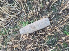 Niewybuch znaleziony podczas prac polowych