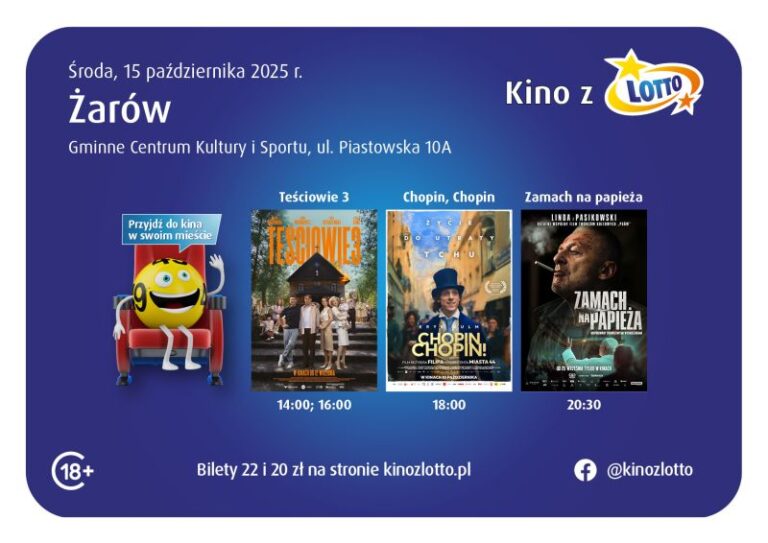 Kino z LOTTO rusza w Polskę! Premierowe seanse i akcja społeczna w Żarowie