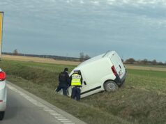 Wypadł z jezdni na tzw. łączniku
