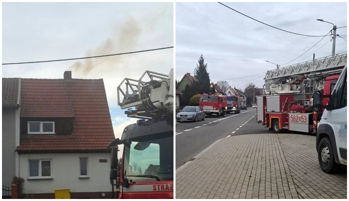Pożar sadzy w kominie [FOTO]