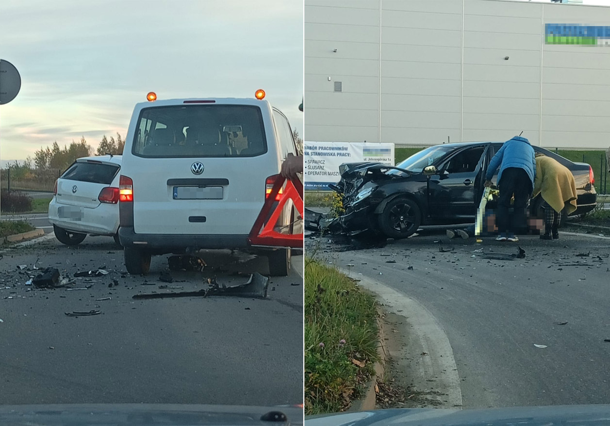 Zderzenie na skrzyżowaniu z krajową piątką [FOTO]