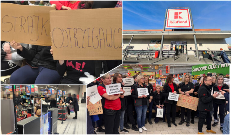 Pracownicy odeszli od kas. Strajk ostrzegawczy w sieci Kaufland [FOTO]