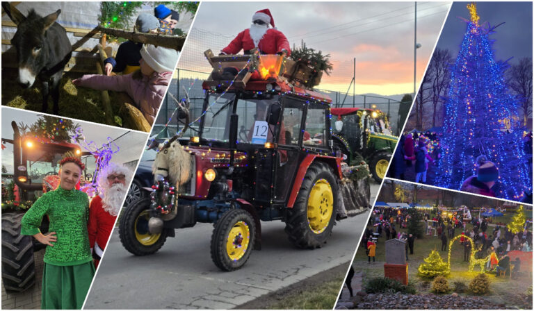 Od parady udekorowanych ciągników po wspólne kolędowanie przy żywej szopce. Gminny jarmark pełen świątecznego nastroju [FOTO/VIDEO]