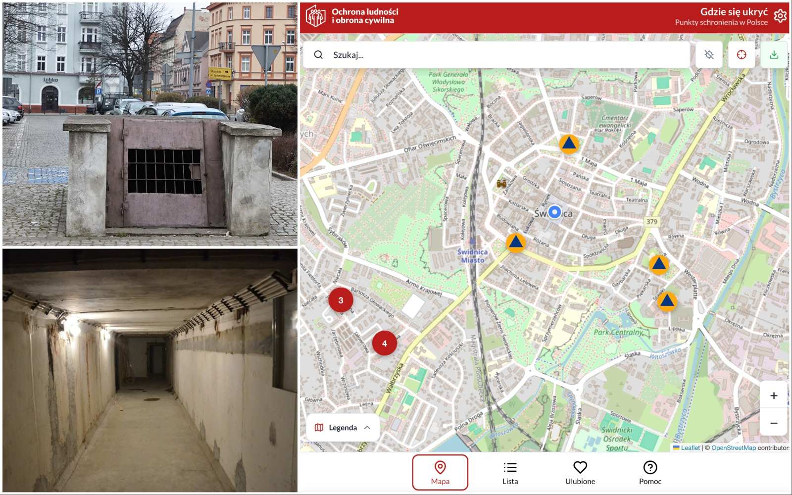 Gdzie szukać schronienia w razie zagrożenia? Na interaktywnej mapie kilkadziesiąt punktów w powiecie świdnickim