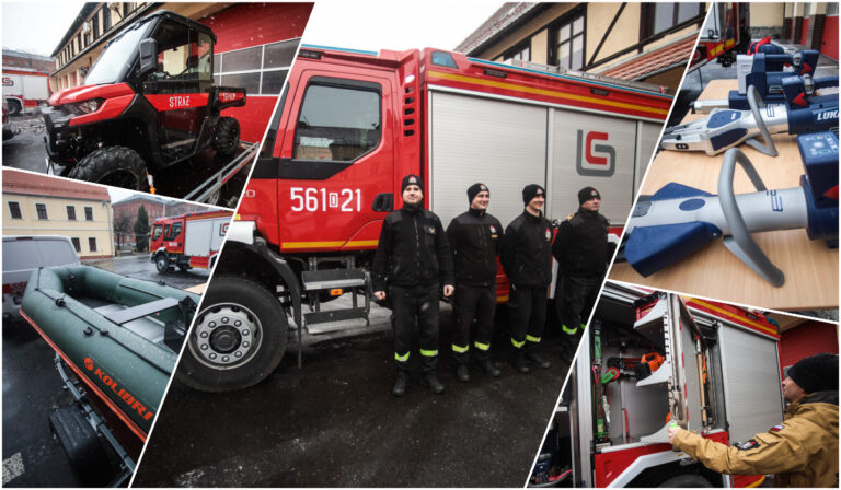 Strażacy obdarowani na koniec roku. Nowe wozy i sprzęt ratunkowy o wartości 3 mln złotych [FOTO/VIDEO]