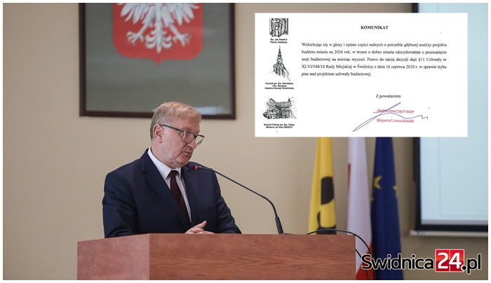 Przewodniczący Rady Miejskiej oficjalnie przesuwa uchwalenie budżetu na 2026 rok. „Miasto jest w dobrych rękach”?