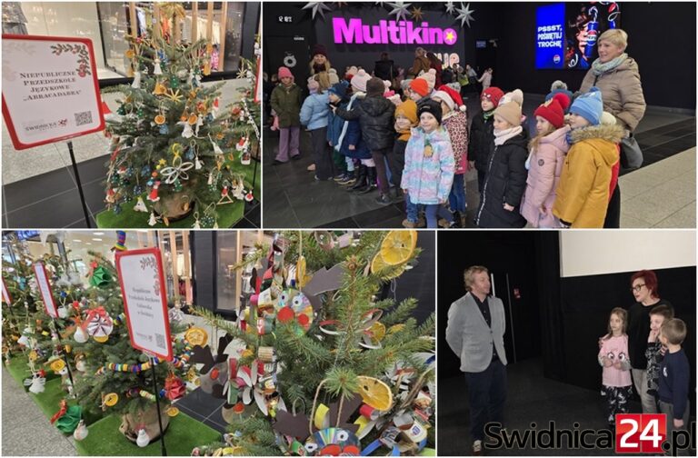 Świąteczne choinki jak z bajki. Dekorowały je przedszkolaki, mieszkańcy wybrali najpiękniejszą [FOTO]
