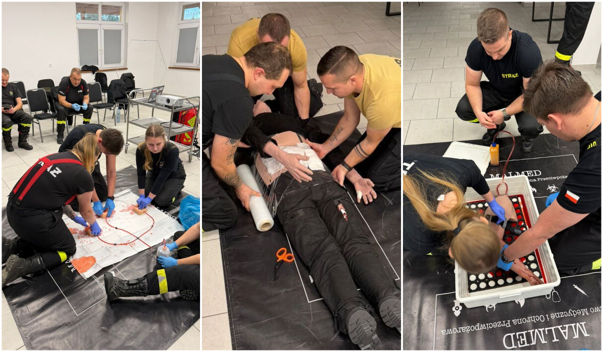 Przeszli szkolenie z tamowania krwotoków. Strażacy doskonalili praktyczne umiejętności [FOTO]