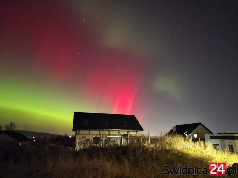 Zorza polarna nad powiatem świdnickim [FOTO]