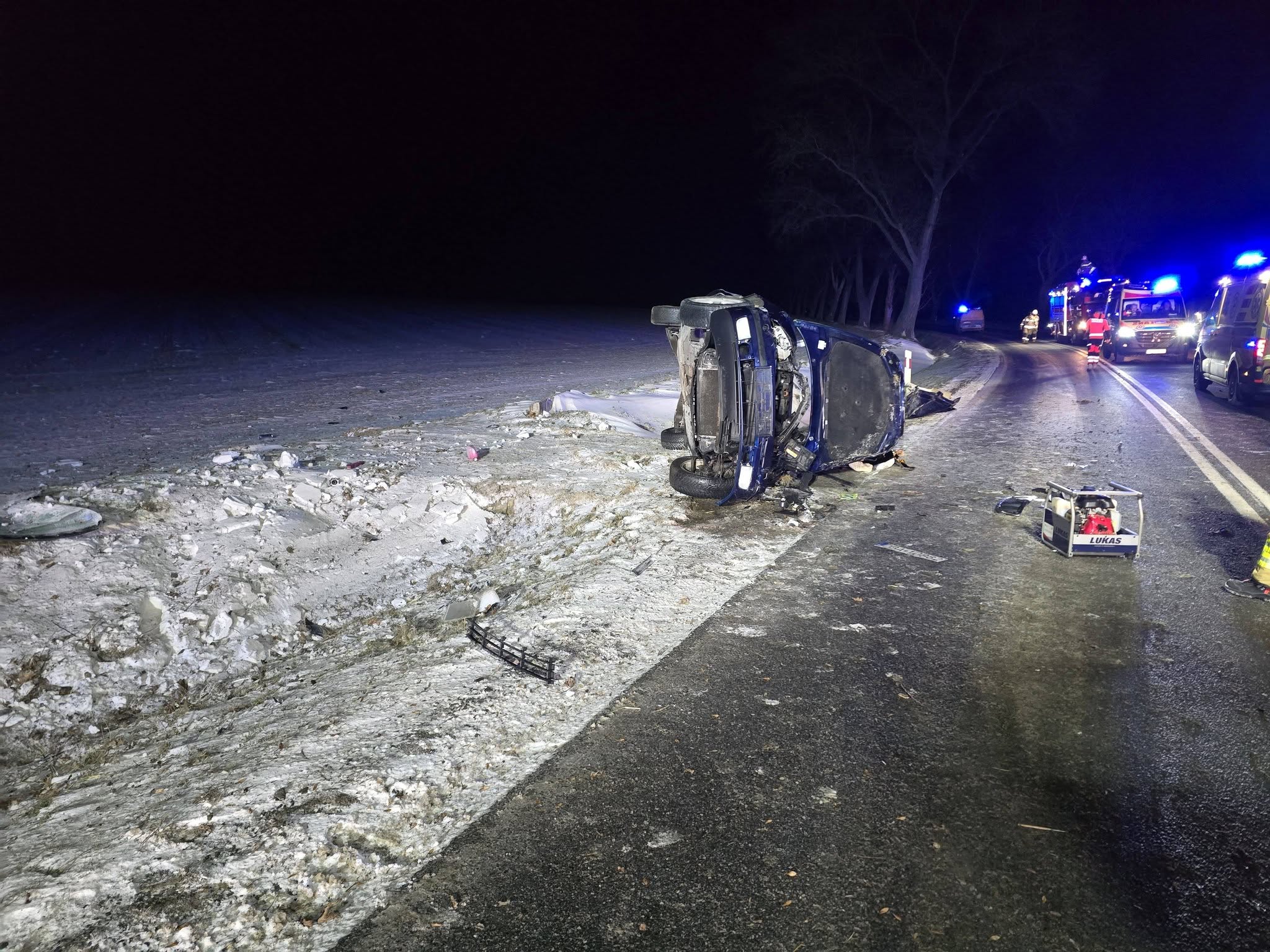 Tragiczny wypadek drogowy. Zginął pasażer [FOTO]