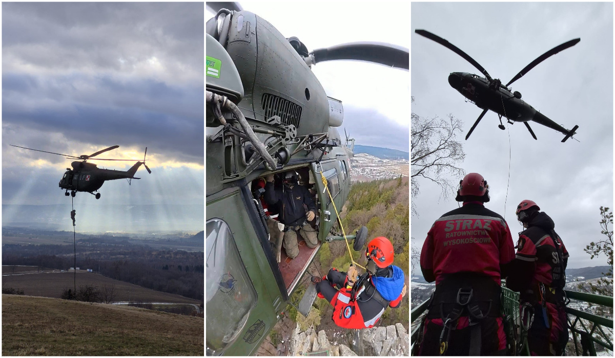Widowiskowe szkolenie świdnickich strażaków. Doskonalili działania w terenach trudno dostępnych [FOTO]