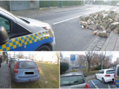 Bezdomni koczujący na klatkach schodowych, popijanie w poczekalni dworca, mężczyzna leżący na schodach. Interwencje straży miejskiej