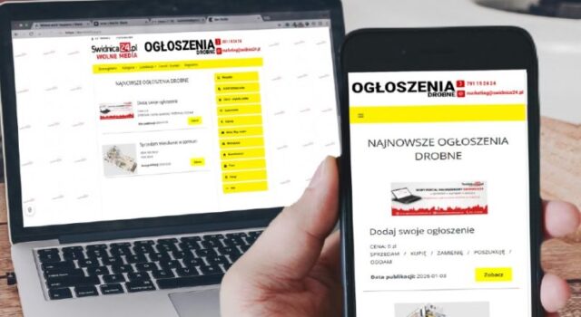 Ogłoszenia drobne ze Świdnicy i okolicy. Startuje nowy serwis portalu Swidnica24.pl