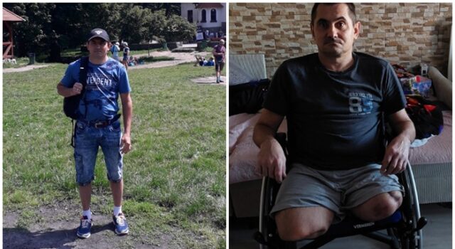 Stracił obie nogi w wypadku podczas pracy. Dziś potrzebuje wsparcia