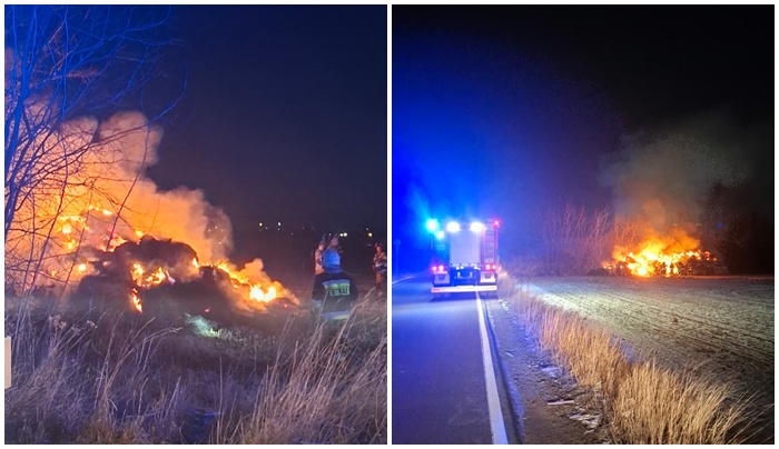 Pożar sterty słomy w Strzegomiu [FOTO]