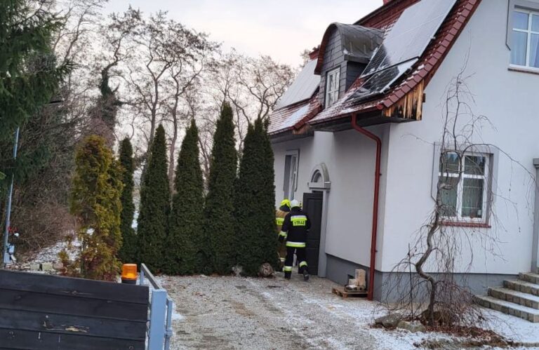 Pożar domu w Boleścinie [FOTO]