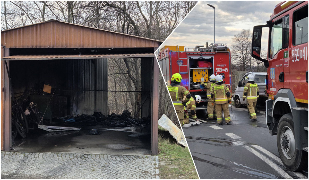Płonęła trawa, zapalił się garaż [FOTO]