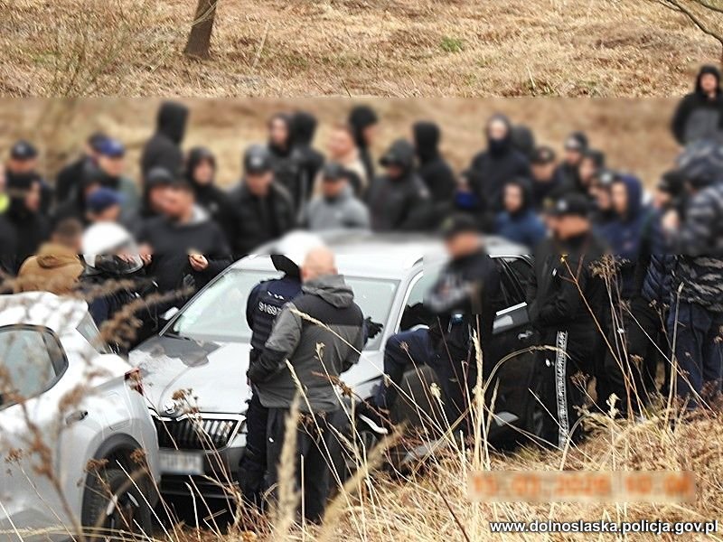 Kibolska ustawka za nasypem. Czaili się na zwolenników drużyn ze Świdnicy i Wałbrzycha [FOTO]