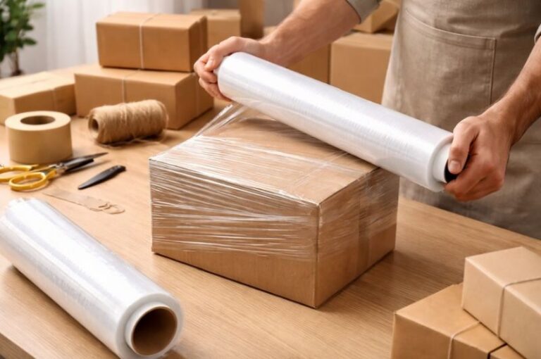 Profesjonalne pakowanie przesyłek – dlaczego warto stosować folię stretch i odpowiedni dyspenser?