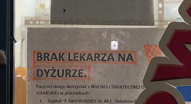 Problemy z nocną i świąteczną opieką zdrowotną